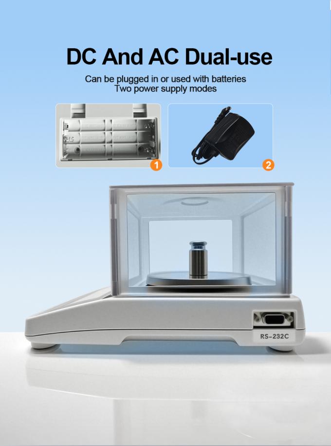 เครื่องชั่งความแม่นยำสูง 0.001g เครื่องมือในห้องปฏิบัติการ เครื่องชั่งวิเคราะห์ พร้อมฝาครอบกันลม 2