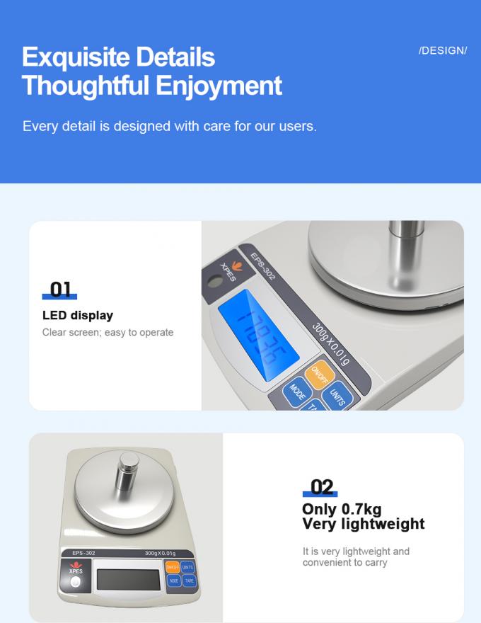 อัตราการสมดุลอิเล็กทรอนิกส์ดิจิทัลความแม่นยําสูงสําหรับเครื่องประดับ, สมุนไพรและเครื่องจักรกล ความแม่นยํา 0.01g/0.1g 1