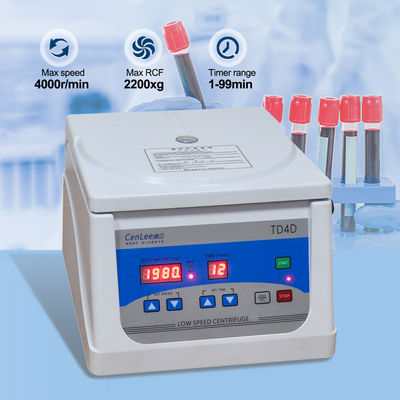 TD4D Table Top Max 4000 Rpm Angle Rotor แซนทริฟิวเจอร์ความเร็วต่ํา Kit แซนทริฟิวเจอร์การเตรียมการทางการแพทย์