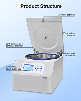 TDL5B พีอาร์พีเซ็นทริฟิวเจอร์การสกัดไขมันหลายฟังก์ชัน Max. RCF ของ 4390 x g และ Max. RPM ของ 5000 r/min สําหรับมืออาชีพความงาม