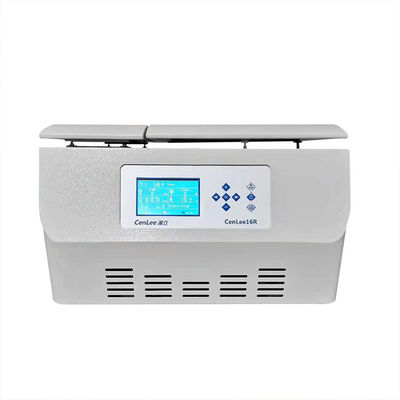 CenLee16R 16600rpm ความจุขนาดใหญ่ / ปริมาณธนาคารเลือดเซ็นทริฟิวเจอร์โต๊ะ เครื่องเซ็นทริฟิวเจอร์เลือดเย็น N.W 68KG